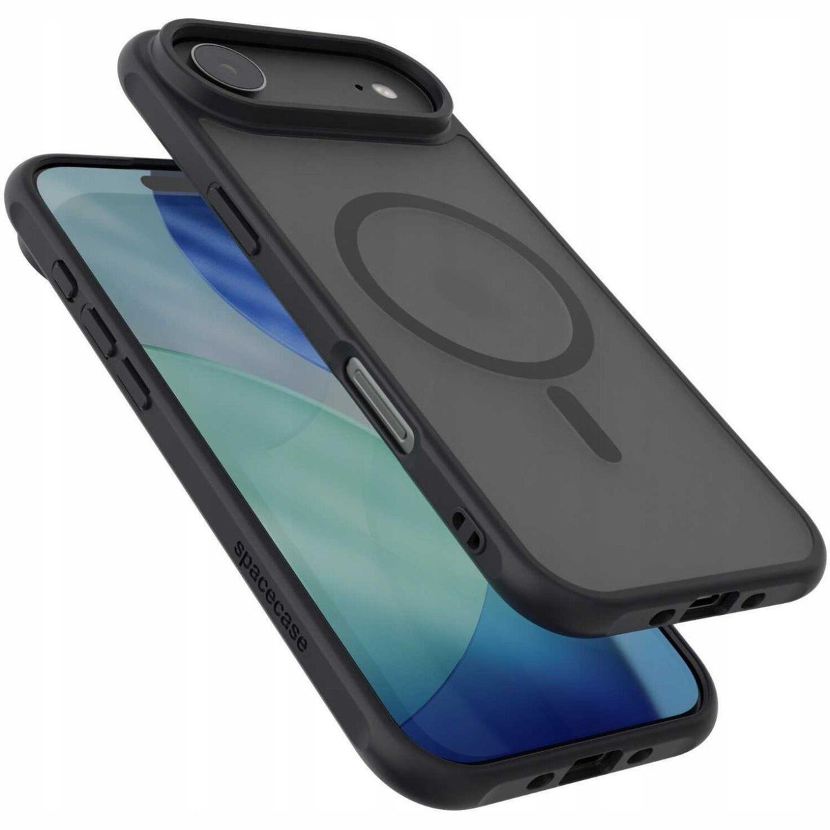 Θήκη iPhone Air Spacecase Hybrid MagSafe Σκληρή Ημιδιάφανη με MagSafe - Black (5905719131265)