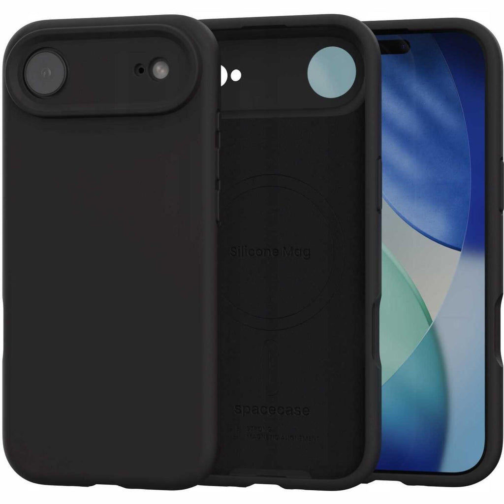 Θήκη iPhone Air Spacecase Silicone Mag Case Σιλικόνης με MagSafe - Black (5905719132248)