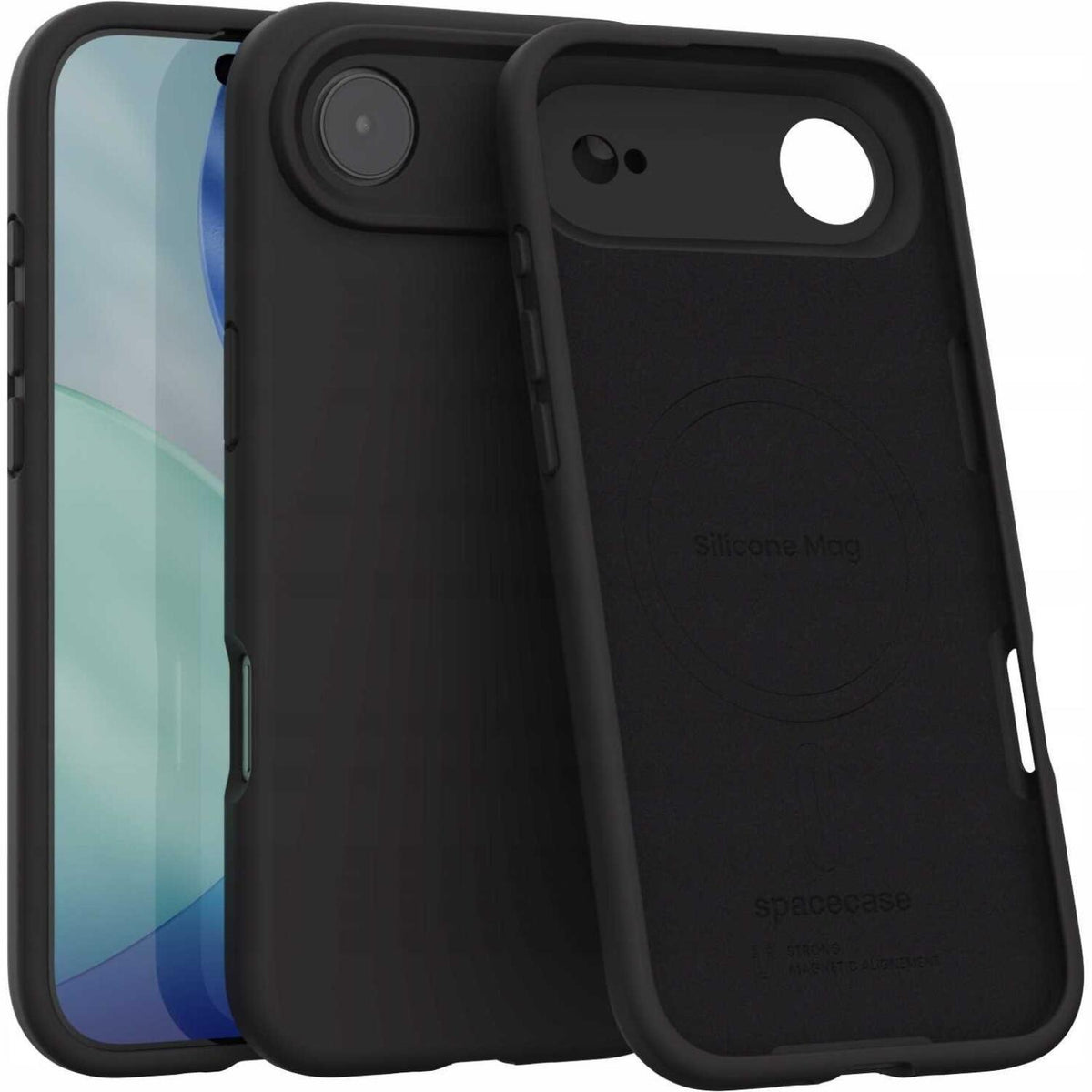 Θήκη iPhone Air Spacecase Silicone Mag Case Σιλικόνης με MagSafe - Black (5905719132248)