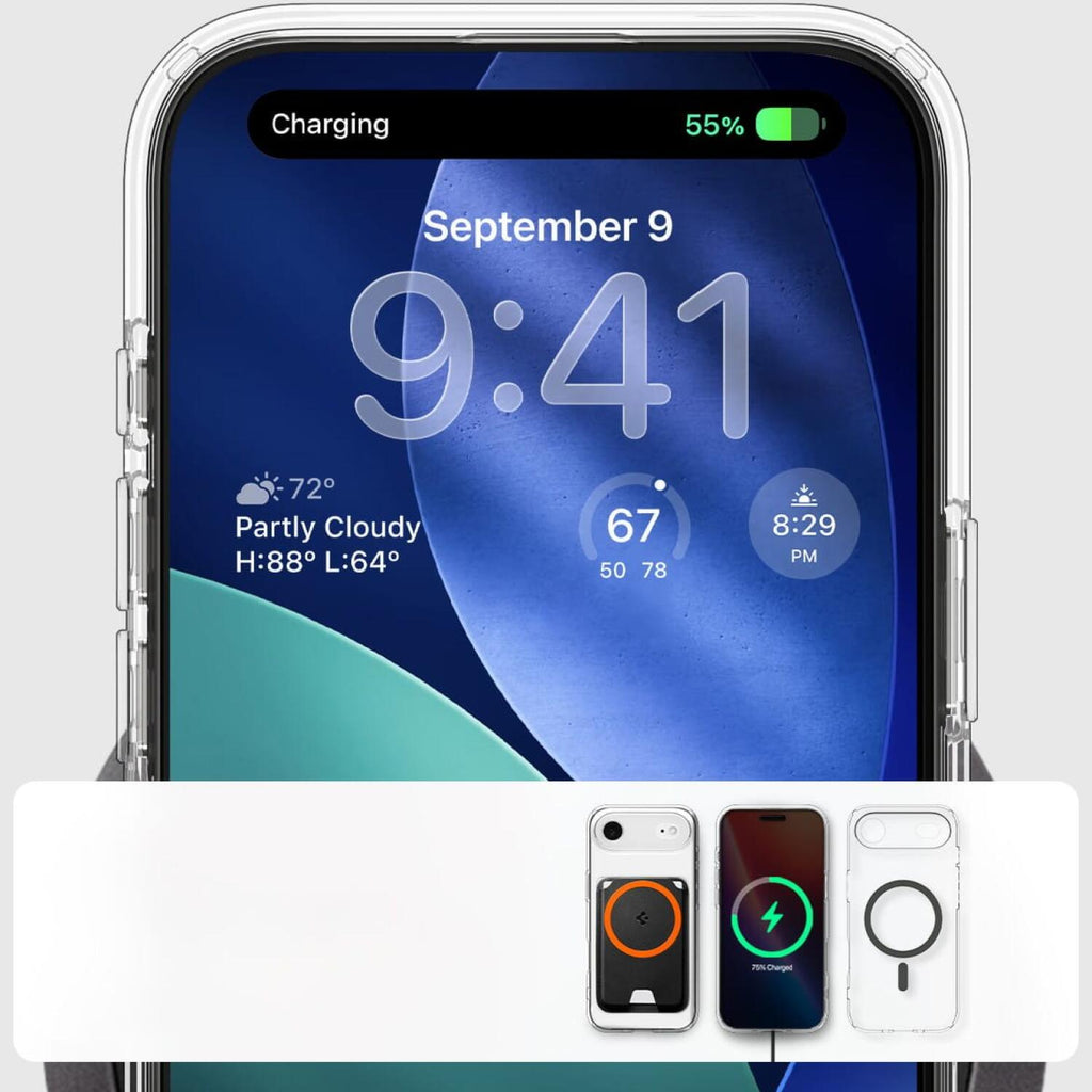 Θήκη iPhone Air Spigen Ultra Hybrid MagFit Ανθεκτική Σκληρή με MagSafe - Clear / Graphite (ACS10314)