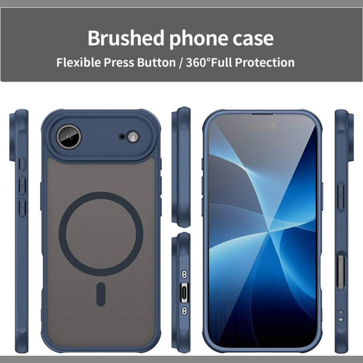 Θήκη iPhone Air Techsuit HaloFrost II MagSafe Σκληρή Ημιδιάφανη με MagSafe - Navy Blue (5949419296756)