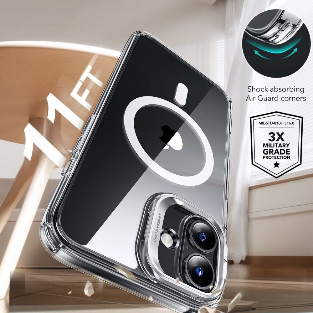 Θήκη & Αντιχαρακτικό Γυαλί Προστασίας Apple iPhone 16 - ESR Classic Hybrid HaloLock with Stash Stand Σετ Ανθεκτική MagSafe & 