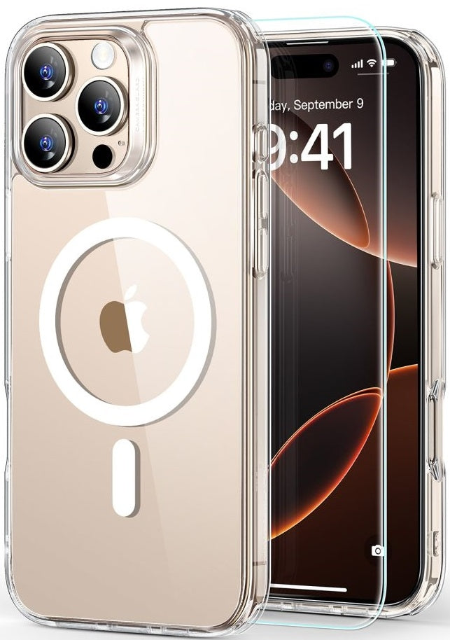 Θήκη & Αντιχαρακτικό Γυαλί Προστασίας Apple iPhone 16 Pro Max - ESR Classic Hybrid HaloLock Σετ Ανθεκτική με MagSafe & Temper