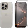 Θήκη & Αντιχαρακτικό Γυαλί Προστασίας Apple iPhone 16 Pro Max - Vivid Set Gelly Case Σετ Διάφανη Σιλικόνης & Full Face Temper
