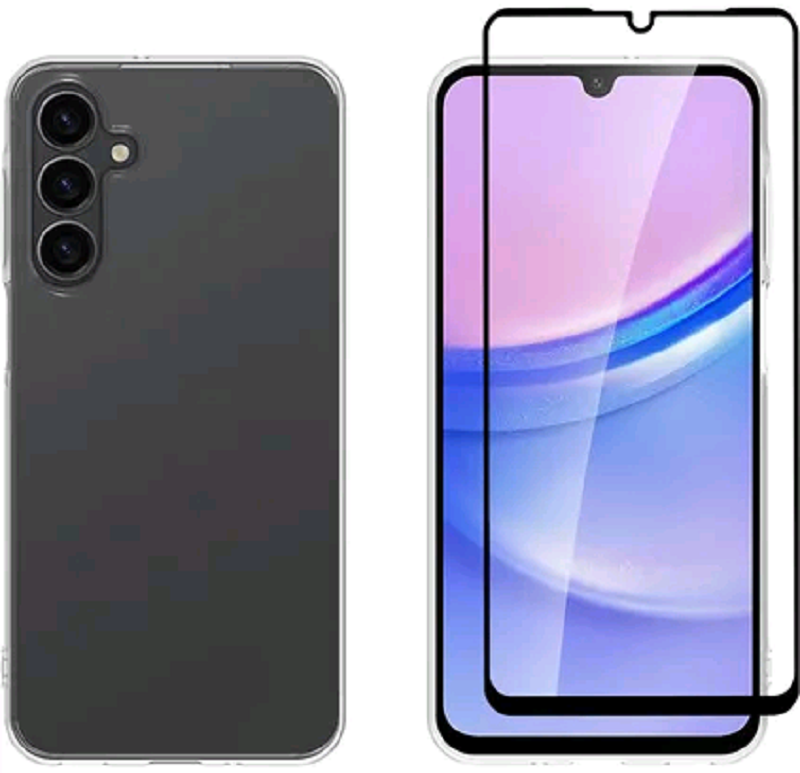 Θήκη & Αντιχαρακτικό Γυαλί Προστασίας Samsung Galaxy A16 - Vivid Set Gelly Case Σετ Διάφανη Σιλικόνης & FullFace Tempered Gla