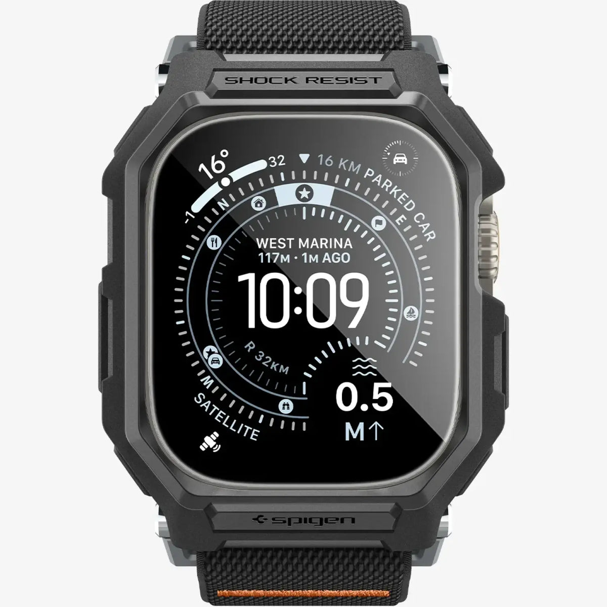 Θήκη & Tempered Glass Apple Watch Ultra 3 / Ultra 2 / Ultra 1 49mm Spigen Lite Fit Pro & Screen Protector Σετ Unibody με Λουρ
