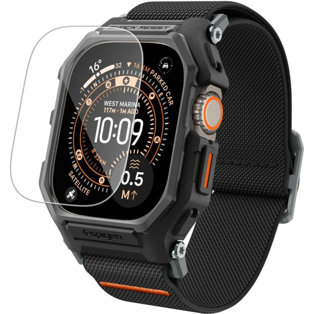 Θήκη & Tempered Glass Apple Watch Ultra 3 / Ultra 2 / Ultra 1 49mm Spigen Lite Fit Pro & Screen Protector Σετ Unibody με Λουρ