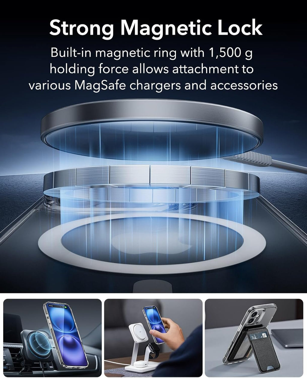 Θήκη & Tempered Glass iPhone 16 ESR Classic Pro Set Ανθεκτική με MagSafe / Εναλλάξιμα Κουμπιά & Αντιχαρακτικό Γυαλί Προστασία