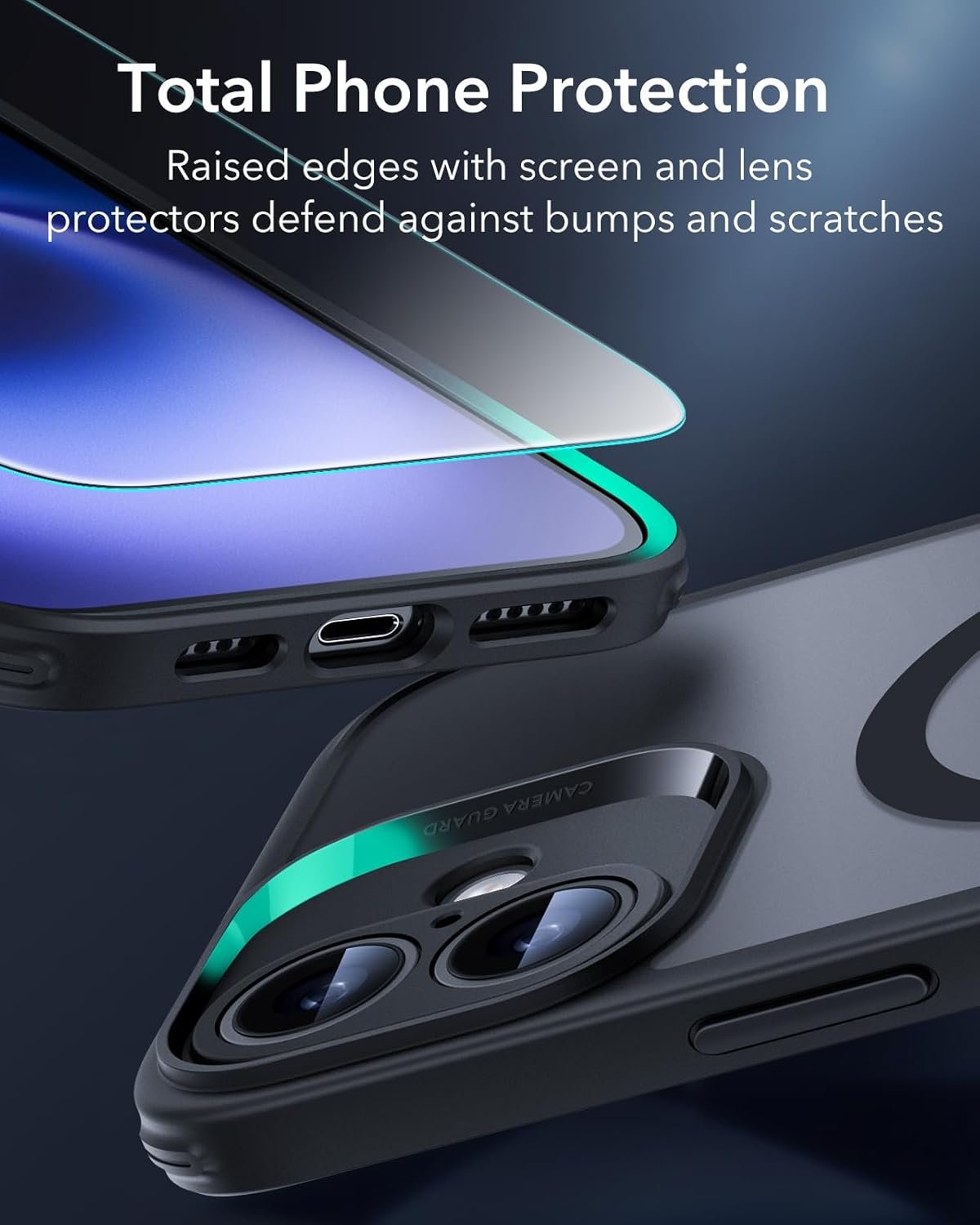 Θήκη & Tempered Glass iPhone 16 ESR Classic Pro Set Ανθεκτική με MagSafe / Εναλλάξιμα Κουμπιά & Αντιχαρακτικό Γυαλί Προστασία