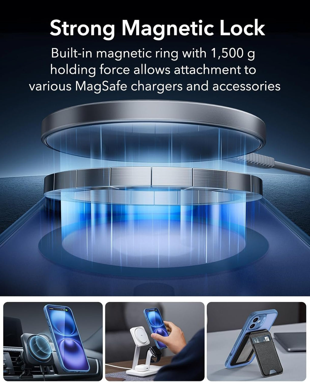 Θήκη & Tempered Glass iPhone 16 ESR Classic Pro Set Ανθεκτική με MagSafe / Εναλλάξιμα Κουμπιά & Αντιχαρακτικό Γυαλί Προστασία