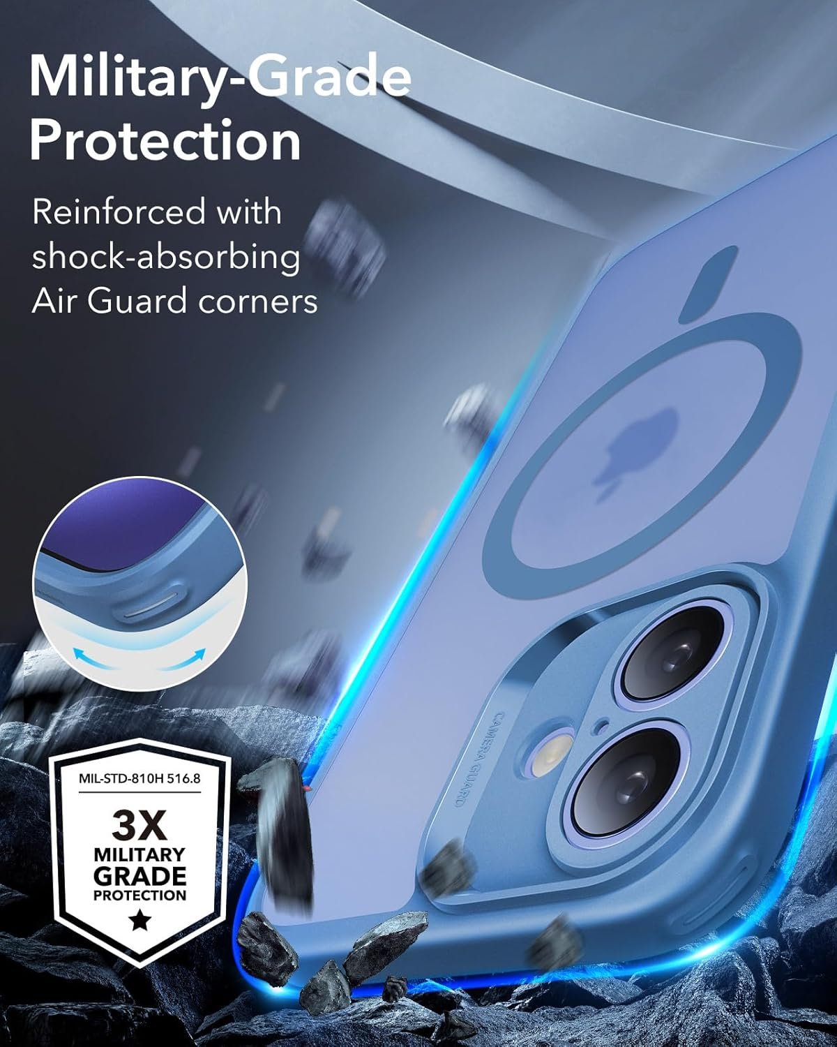 Θήκη & Tempered Glass iPhone 16 ESR Classic Pro Set Ανθεκτική με MagSafe / Εναλλάξιμα Κουμπιά & Αντιχαρακτικό Γυαλί Προστασία