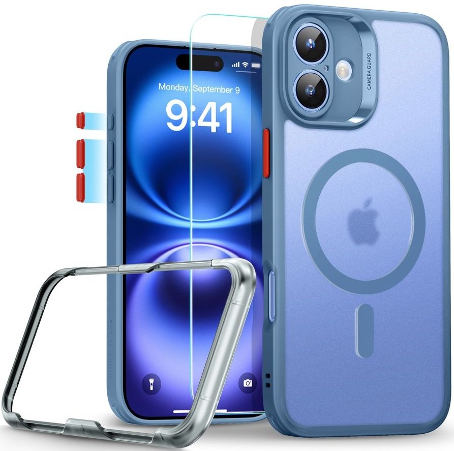Θήκη & Tempered Glass iPhone 16 ESR Classic Pro Set Ανθεκτική με MagSafe / Εναλλάξιμα Κουμπιά & Αντιχαρακτικό Γυαλί Προστασία