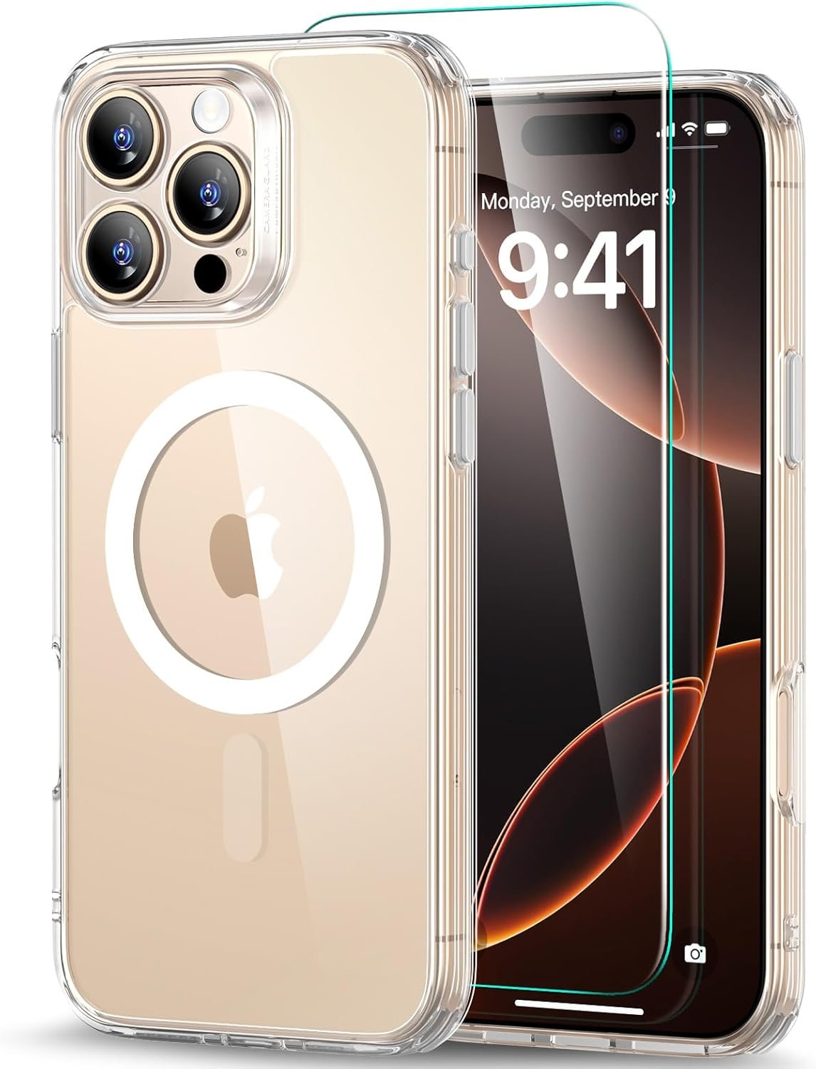 Θήκη & Tempered Glass iPhone 16 Pro Max ESR Classic Pro Set Ανθεκτική με MagSafe / Εναλλάξιμα Κουμπιά & Αντιχαρακτικό Γυαλί Π