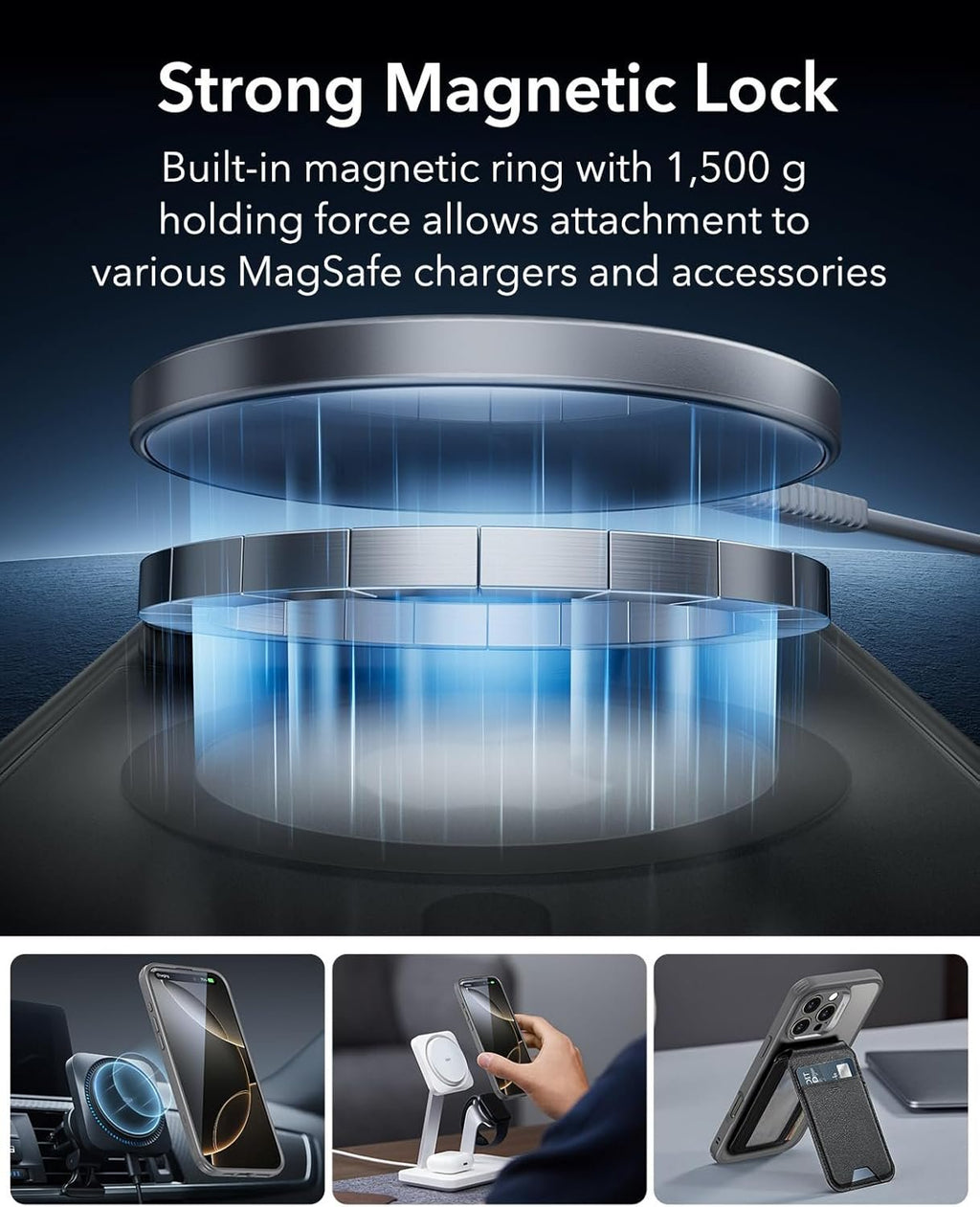 Θήκη & Tempered Glass iPhone 16 Pro Max ESR Classic Pro Set Ανθεκτική με MagSafe / Εναλλάξιμα Κουμπιά & Αντιχαρακτικό Γυαλί Π