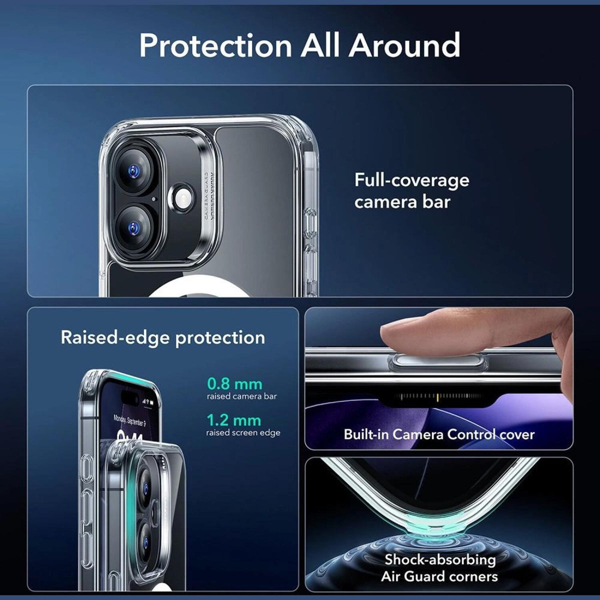 Θήκη & Tempered Glass iPhone 17 ESR Classic Hybrid Magnetic Set Ανθεκτική με MagSafe & Full Face Αντιχαρακτικό Γυαλί Προστασί