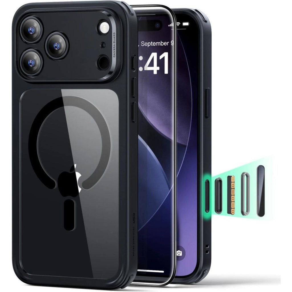 Θήκη & Tempered Glass iPhone 17 Pro ESR Classic Hybrid Magnetic Set Ανθεκτική με MagSafe & Full Face Αντιχαρακτικό Γυαλί Προσ