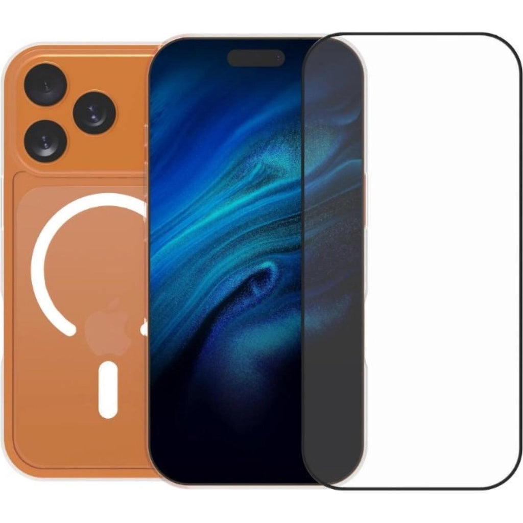 Θήκη & Tempered Glass iPhone 17 Pro Max Vivid Set MagSafe Hybrid Case Σετ Διάφανη Σκληρή με MagSafe & Full Face Αντιχαρακτικό