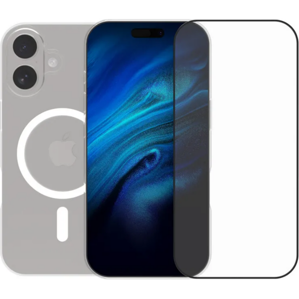 Θήκη & Tempered Glass iPhone 17 Vivid Set MagSafe Hybrid Case Σετ Σκληρή Διάφανη με MagSafe & Full Face Αντιχαρακτικό Γυαλί Π