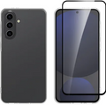 Θήκη & Tempered Glass Samsung Galaxy A36 Vivid Set Gelly Case Σετ Διάφανη Σιλικόνης & Full Face Αντιχαρακτικό Γυαλί Προστασία
