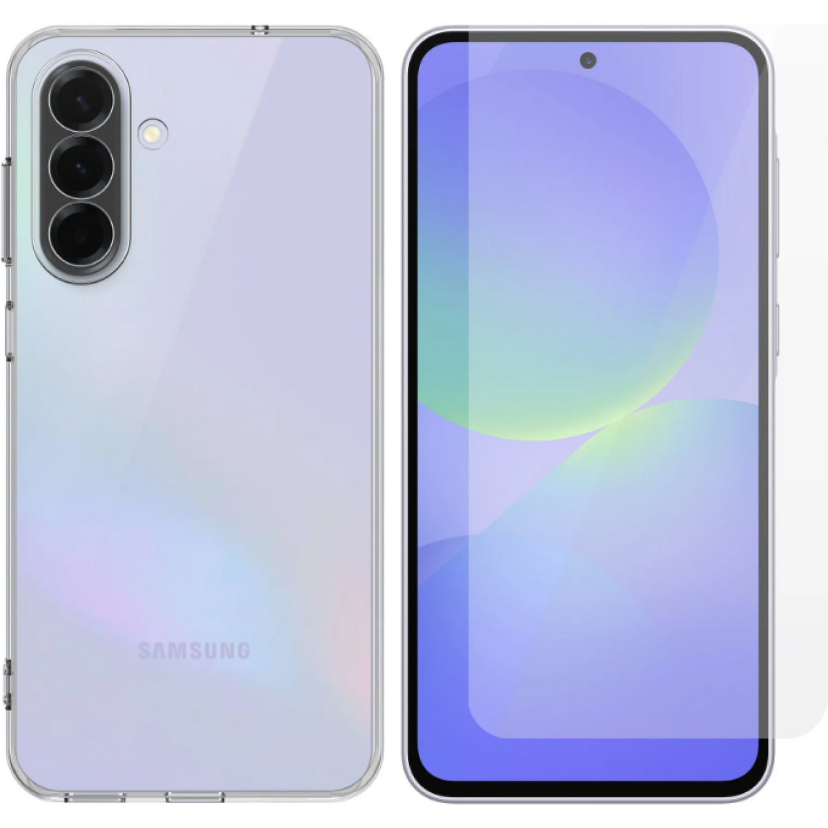 Θήκη & Tempered Glass Samsung Galaxy A37 Vivid Set TPU Clear Case Σετ Διάφανη Σιλικόνης & Αντιχαρακτικό Γυαλί Προστασίας Οθόν