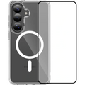 Θήκη & Tempered Glass Samsung Galaxy S26 Plus Vivid Set MagSafe Acrylic Case Σετ Διάφανη Σκληρή με MagSafe & Full Face Αντιχα