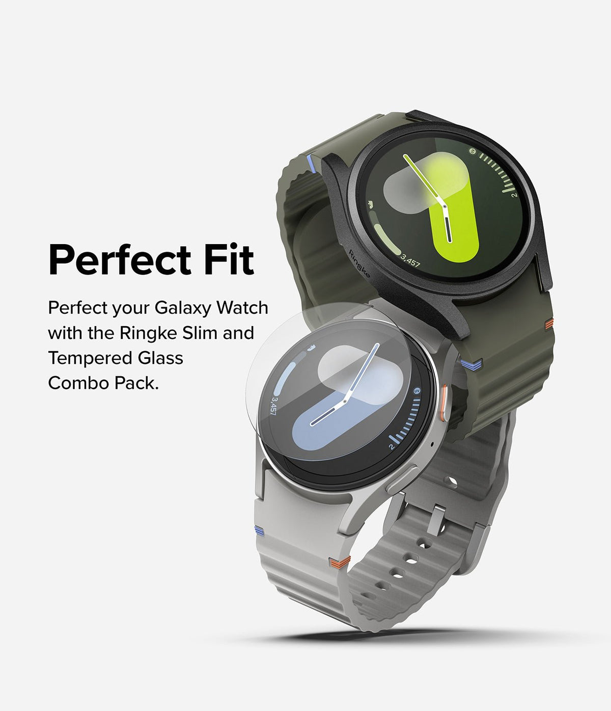 Θήκη & Tempered Glass Samsung Galaxy Watch 7 40mm Ringke Combo Pack Σκληρή & Αντιχαρακτικό Γυαλί Προστασίας Οθόνης - Titanium