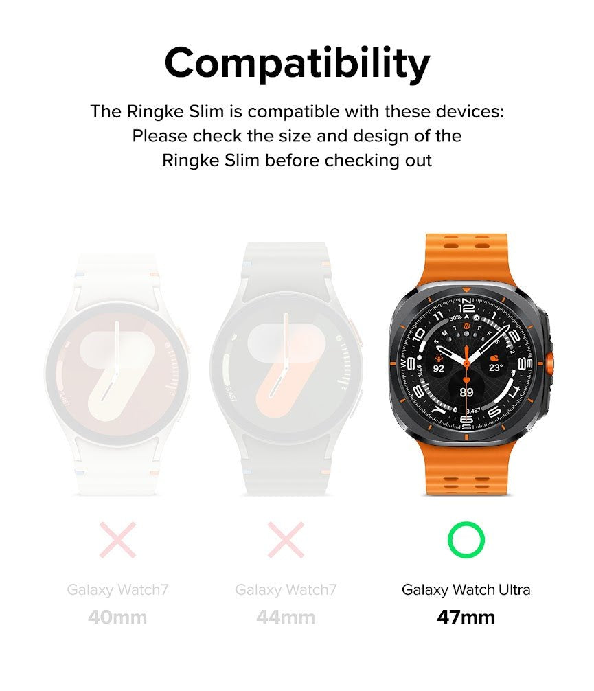 Θήκη & Tempered Glass Samsung Galaxy Watch Ultra 2025 / 2024 47mm Ringke Combo Pack Σκληρή & Αντιχαρακτικό Γυαλί Προστασίας Ο