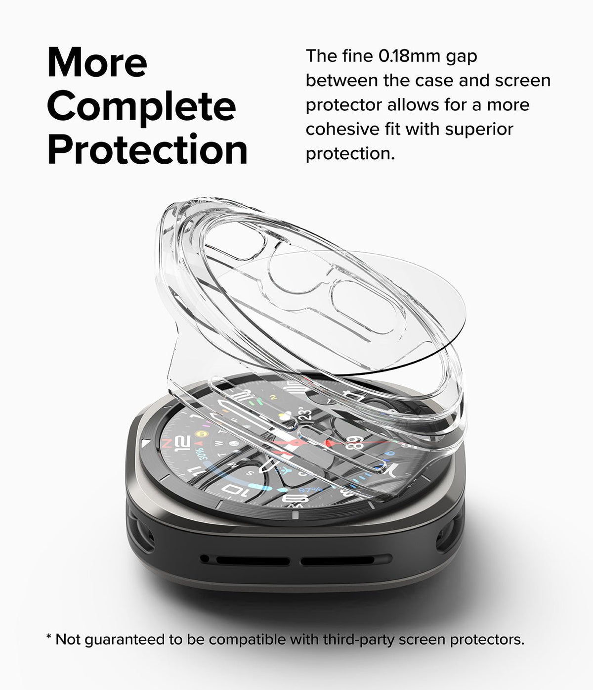 Θήκη & Tempered Glass Samsung Galaxy Watch Ultra 2025 / 2024 47mm Ringke Combo Pack Σκληρή & Αντιχαρακτικό Γυαλί Προστασίας Ο