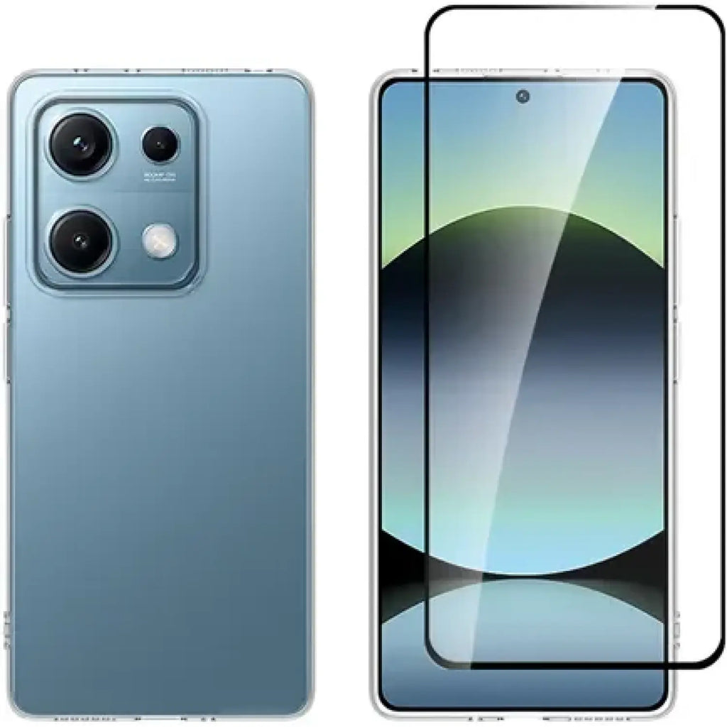 Θήκη & Tempered Glass Xiaomi Redmi Note 14S Vivid Set Gelly Case Σετ Διάφανη Σιλικόνης & Full Face Αντιχαρακτικό Γυαλί Προστα