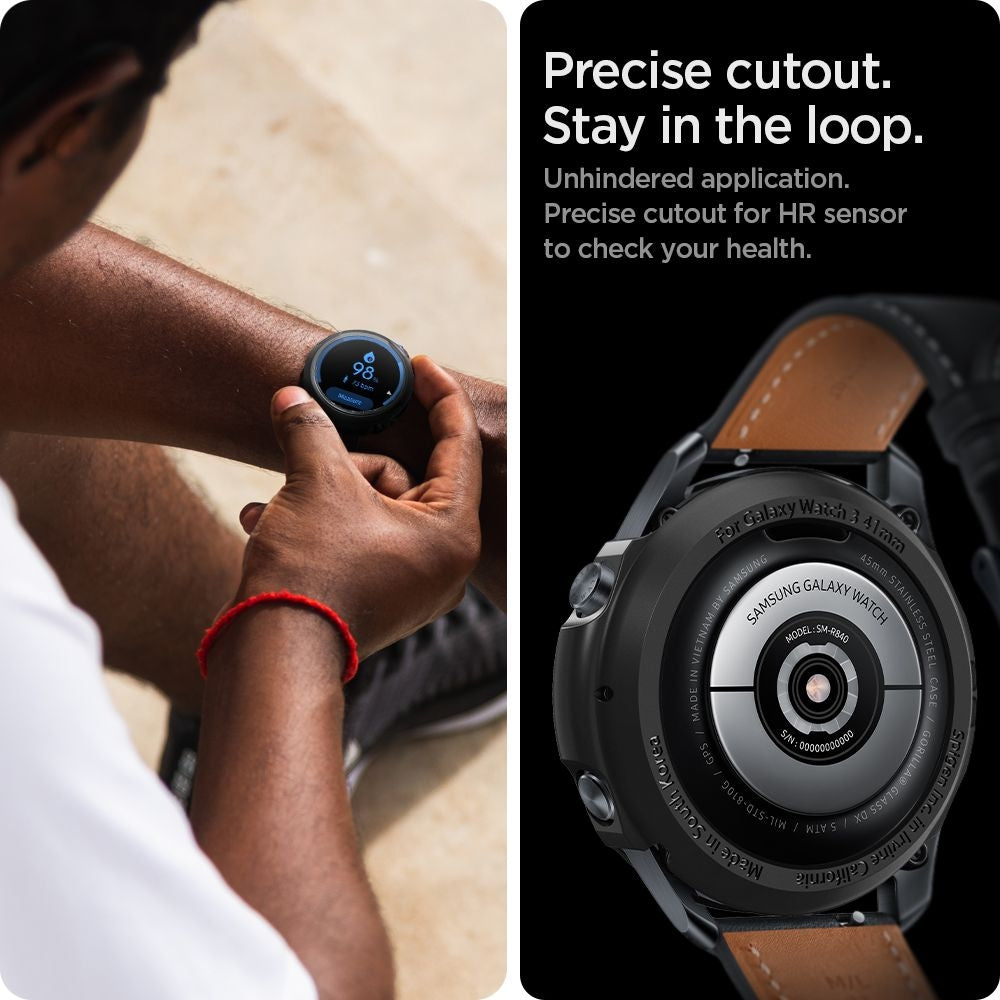 Spigen Θήκη Liquid Air Samsung Galaxy Watch 3 41mm - Matte Black (ACS01561)
