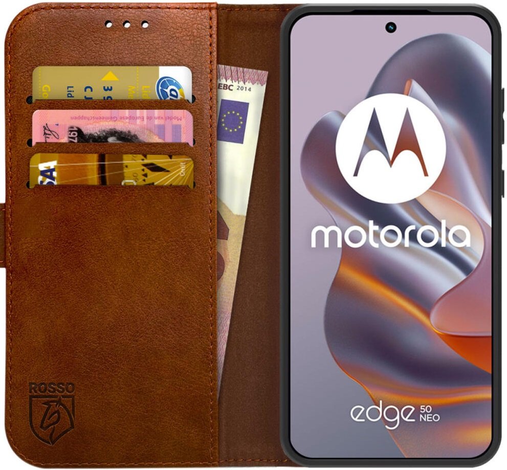 Θήκη Motorola Edge 50 Neo Rosso Element PU Πορτοφόλι - Brown (8719246472251)