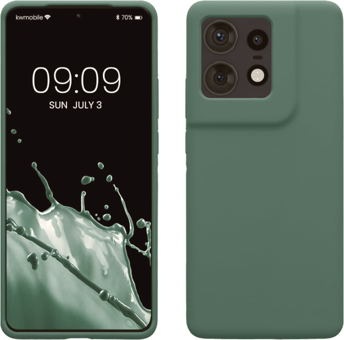Θήκη Motorola Edge 50 Pro KWmobile Soft Flexible Rubber Cover Σιλικόνης - Forest Green (KWM000022SN004C)