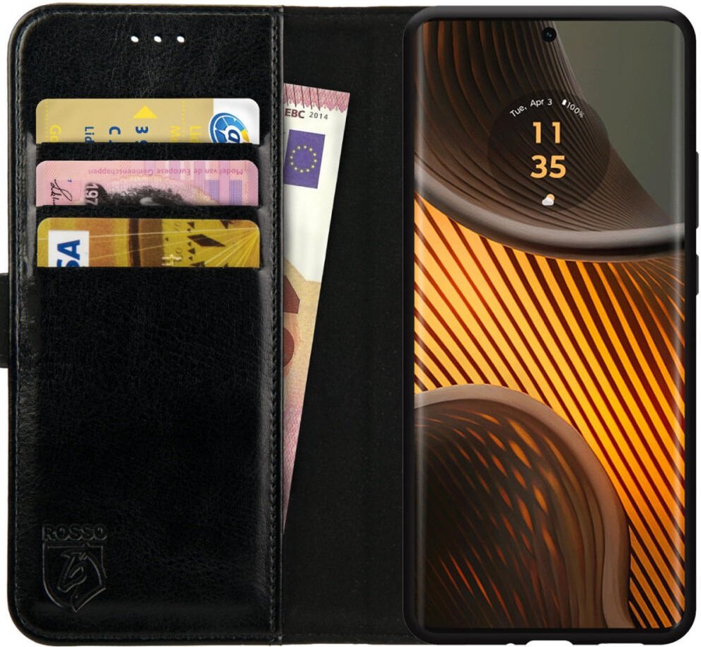 Θήκη Motorola Edge 50 Ultra Rosso Element PU Πορτοφόλι - Black (8719246472305)