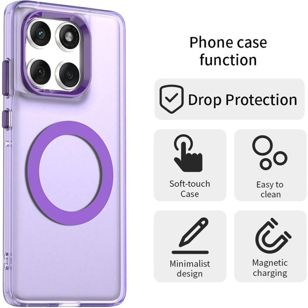 Θήκη Motorola Edge 60 / Edge 60 Fusion Techsuit CandyCase Σκληρή Ημιδιάφανη με MagSafe - Purple (5949419319158)