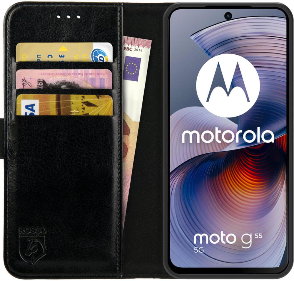 Θήκη Motorola Moto G55 Rosso Element PU Πορτοφόλι - Black (8719246465826)