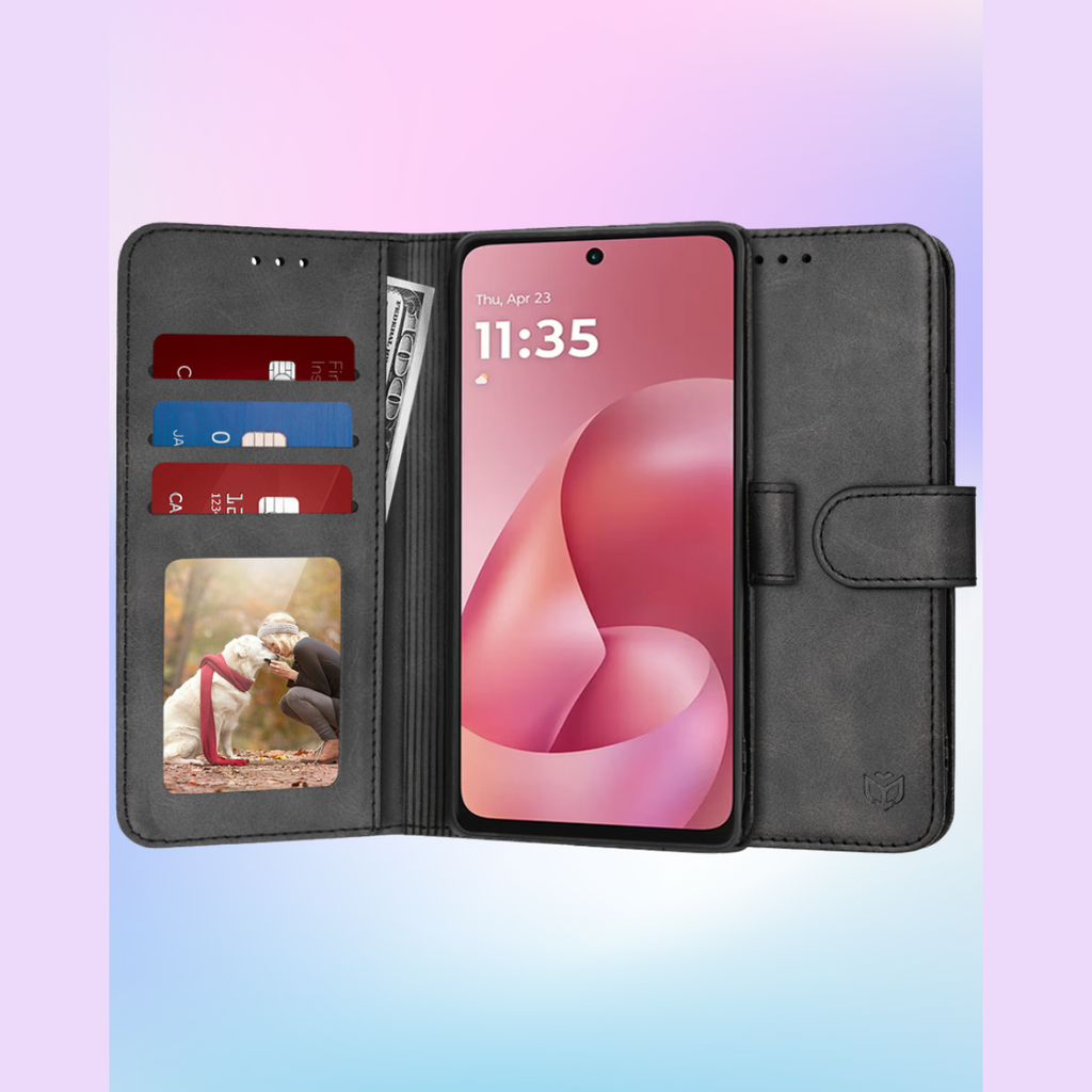 Θήκη Motorola Moto G67 Power / G57 Power Techsuit Diary Book Πορτοφόλι - Black (5949419349476)