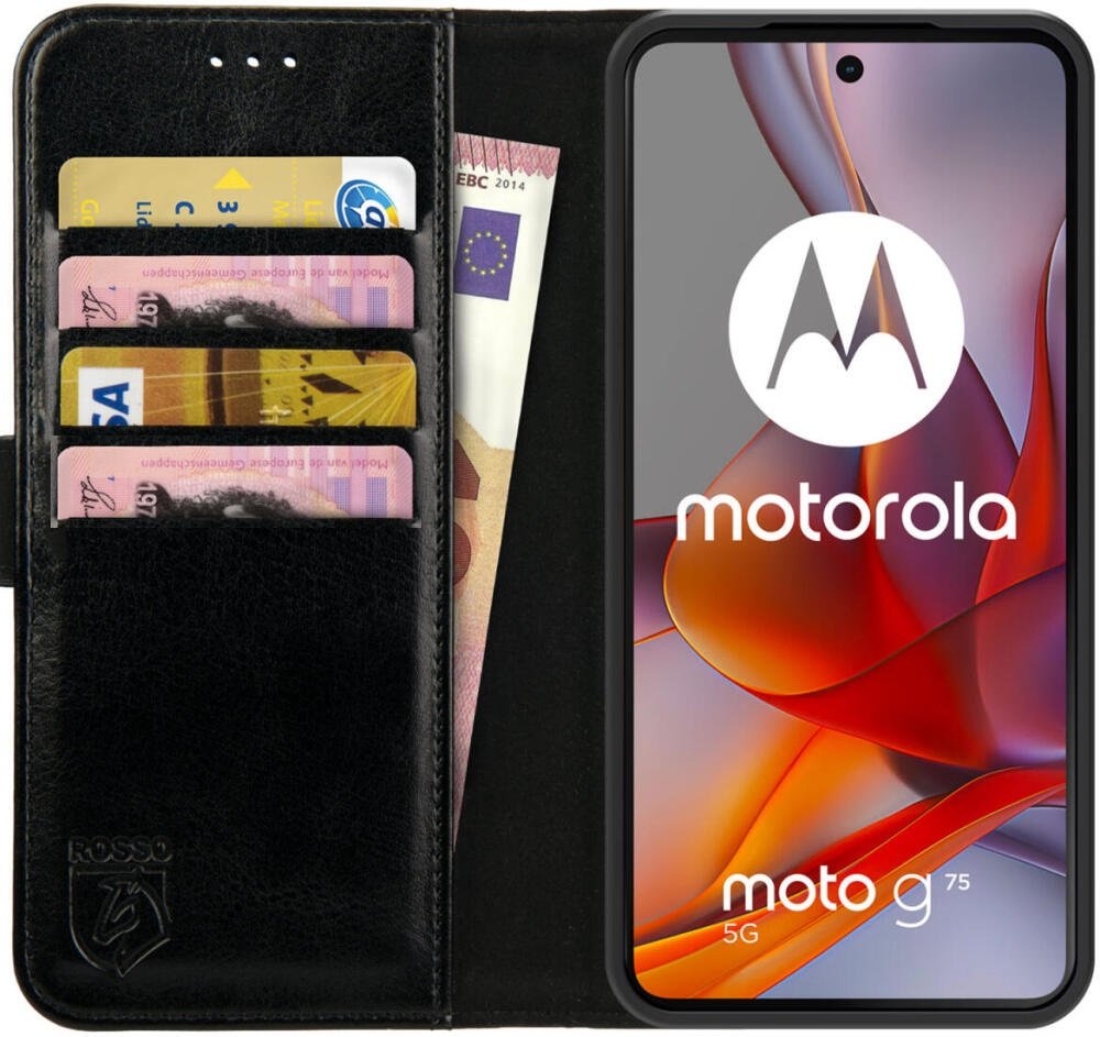 Θήκη Motorola Moto G75 Rosso Element PU Πορτοφόλι - Black (8719246468612)