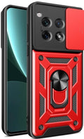 Θήκη OnePlus 12R Bodycell Armor Slide Ανθεκτική με Κάλυμμα για την Κάμερα & Μεταλλικό Ring Holder - Red (5206015080142)