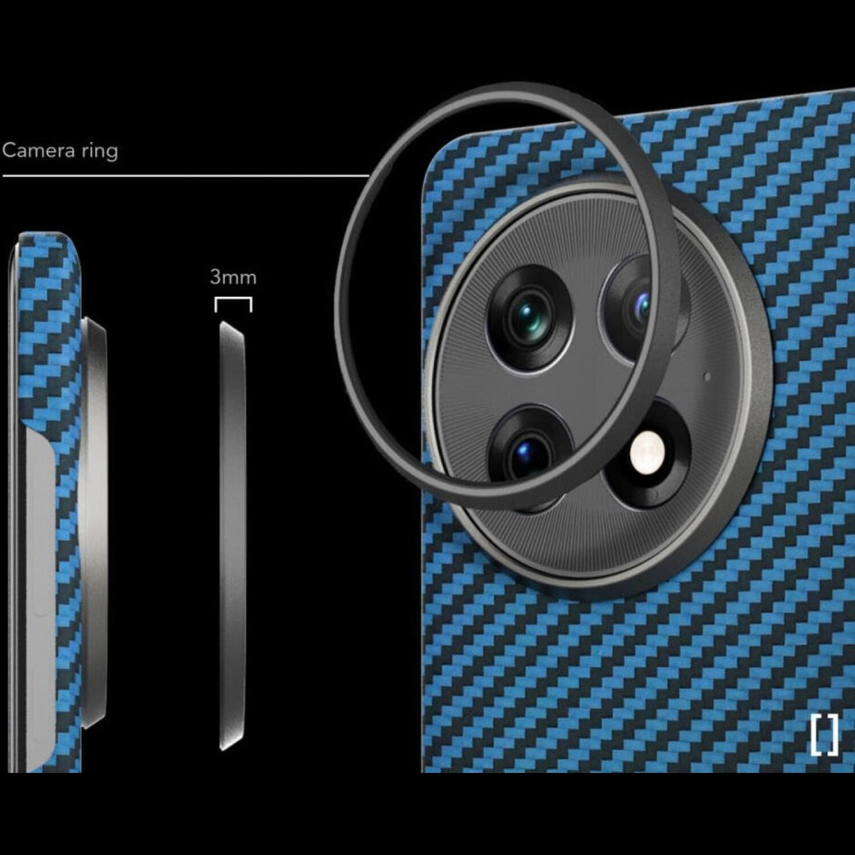 Θήκη OnePlus 13 Nekit Fiber Σκληρή με MagSafe Aramid Fiber 1mm 1500D Kevlar - Blue (8719246469794)