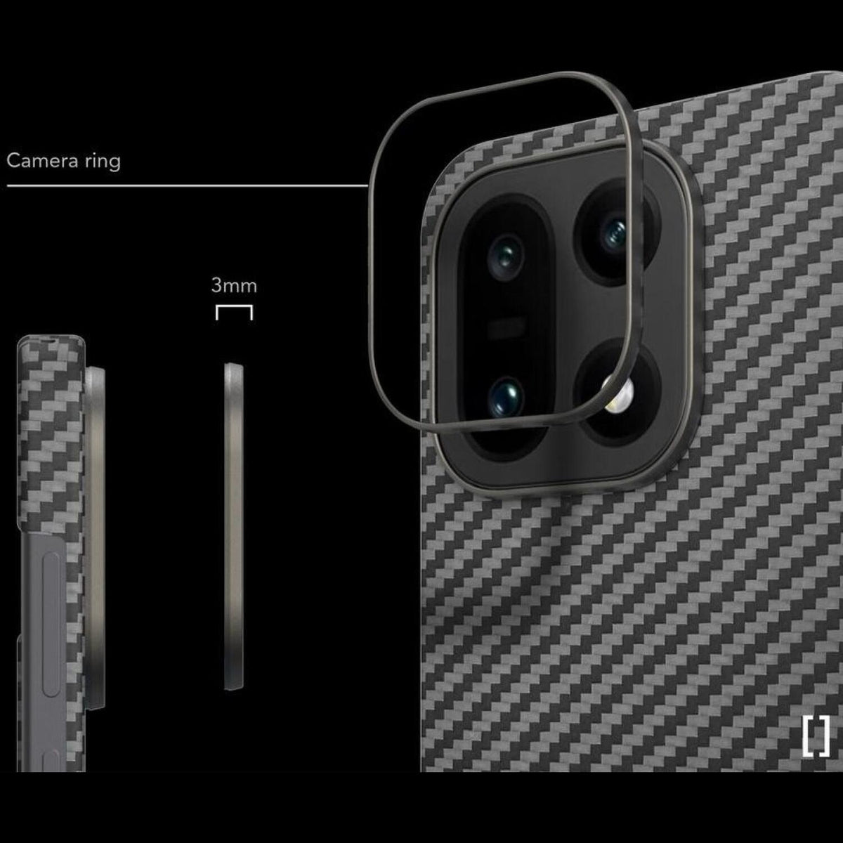 Θήκη OnePlus 15 Nekit Fiber Σκληρή με MagSafe Aramid Fiber 1mm 1500D Kevlar - Black (8719246546822)