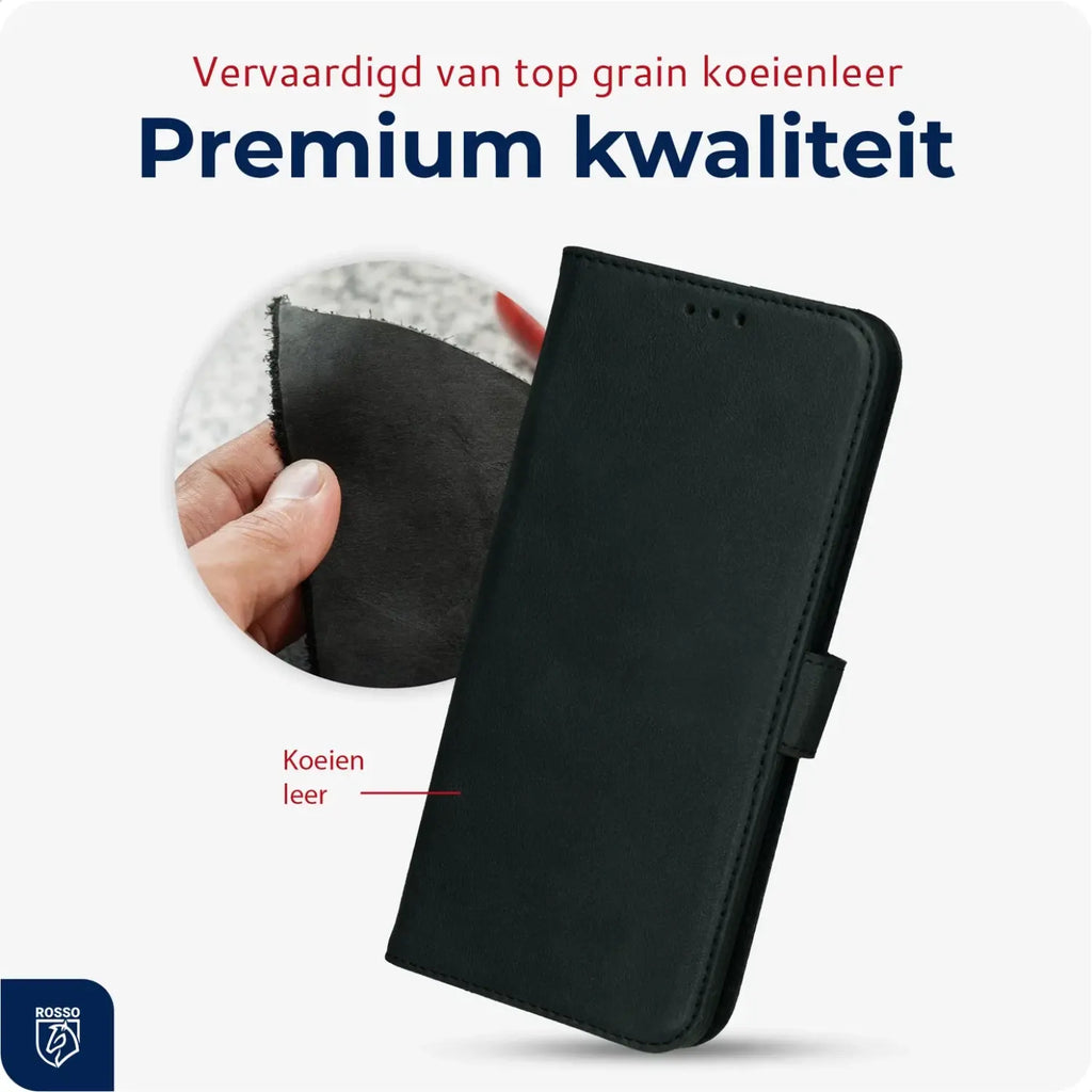 Θήκη OnePlus 15 Rosso Deluxe Δερμάτινο Πορτοφόλι - Black (8719246498299)