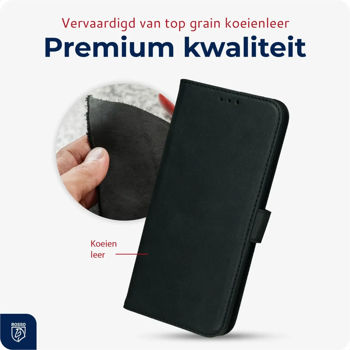 Θήκη OnePlus 15 Rosso Deluxe Δερμάτινο Πορτοφόλι - Black (8719246498299)