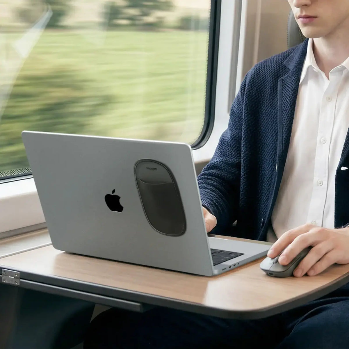 Θήκη Ποντικιού Spigen LD220 Mouse Sleeve Αυτοκόλλητη για Laptop & Tablet - Black (APP11227)