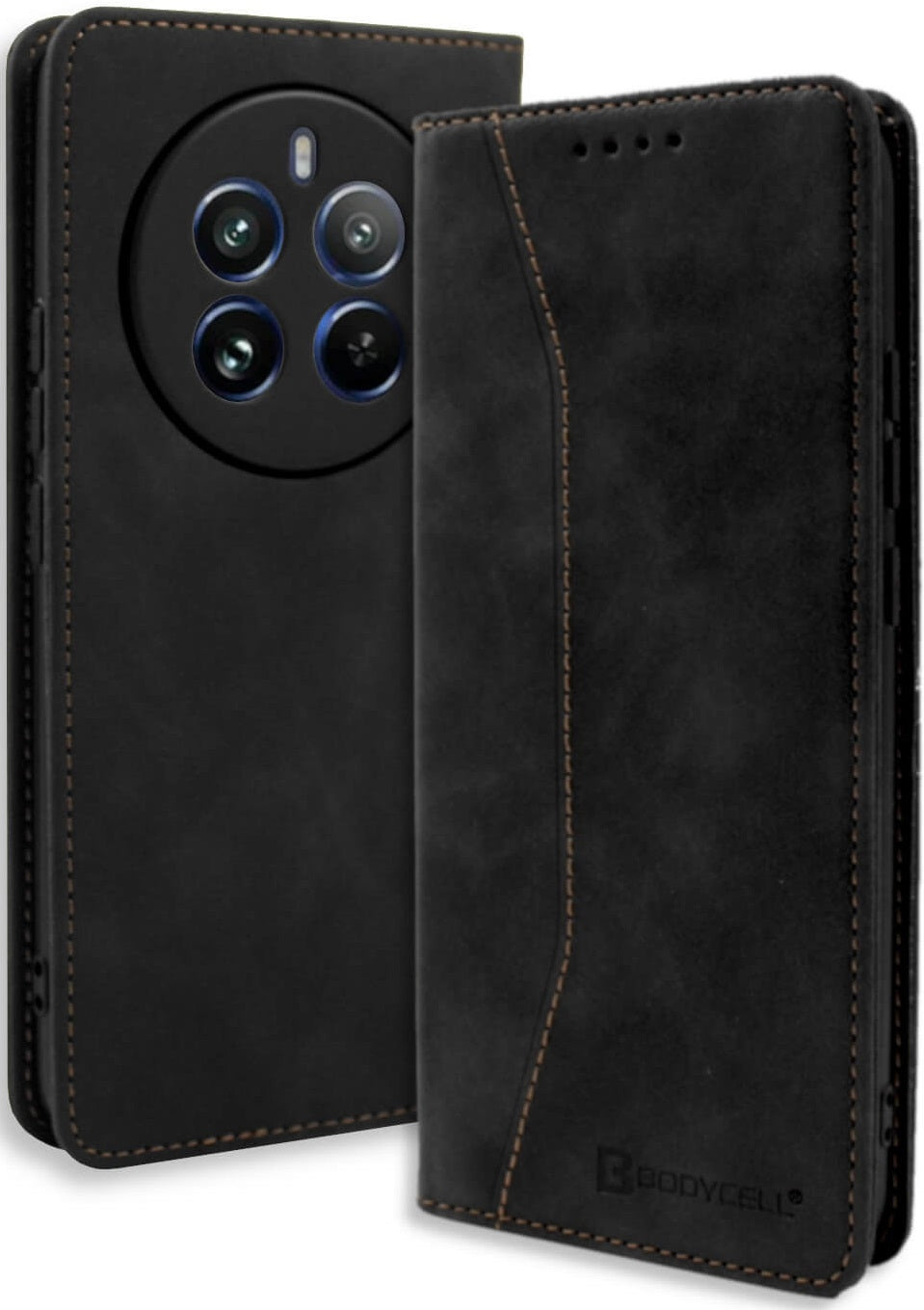 Θήκη Πορτοφόλι - Realme 12 Pro / 12 Pro Plus - Bodycell Book Case - Black (5206015073687)