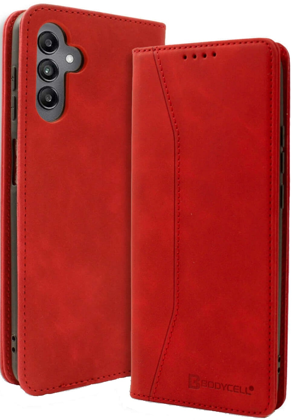 Θήκη Πορτοφόλι - Samsung Galaxy A15 - Bodycell Book Case - Red (5206015073298)