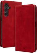 Θήκη Πορτοφόλι - Samsung Galaxy S24 - Bodycell Book Case - Red (5206015073502)