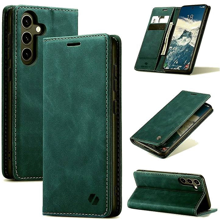 Θήκη Πορτοφόλι - Samsung Galaxy S24 - Spacecase Wallet - Green (5905719106379)
