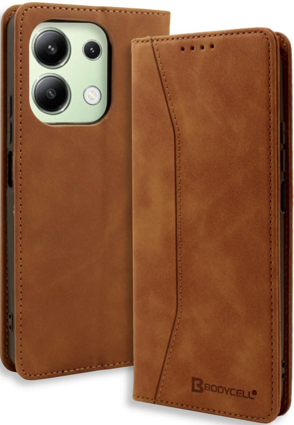 Θήκη Πορτοφόλι - Xiaomi Redmi Note 13 4G - Bodycell Book Case - Brown (5206015074899)