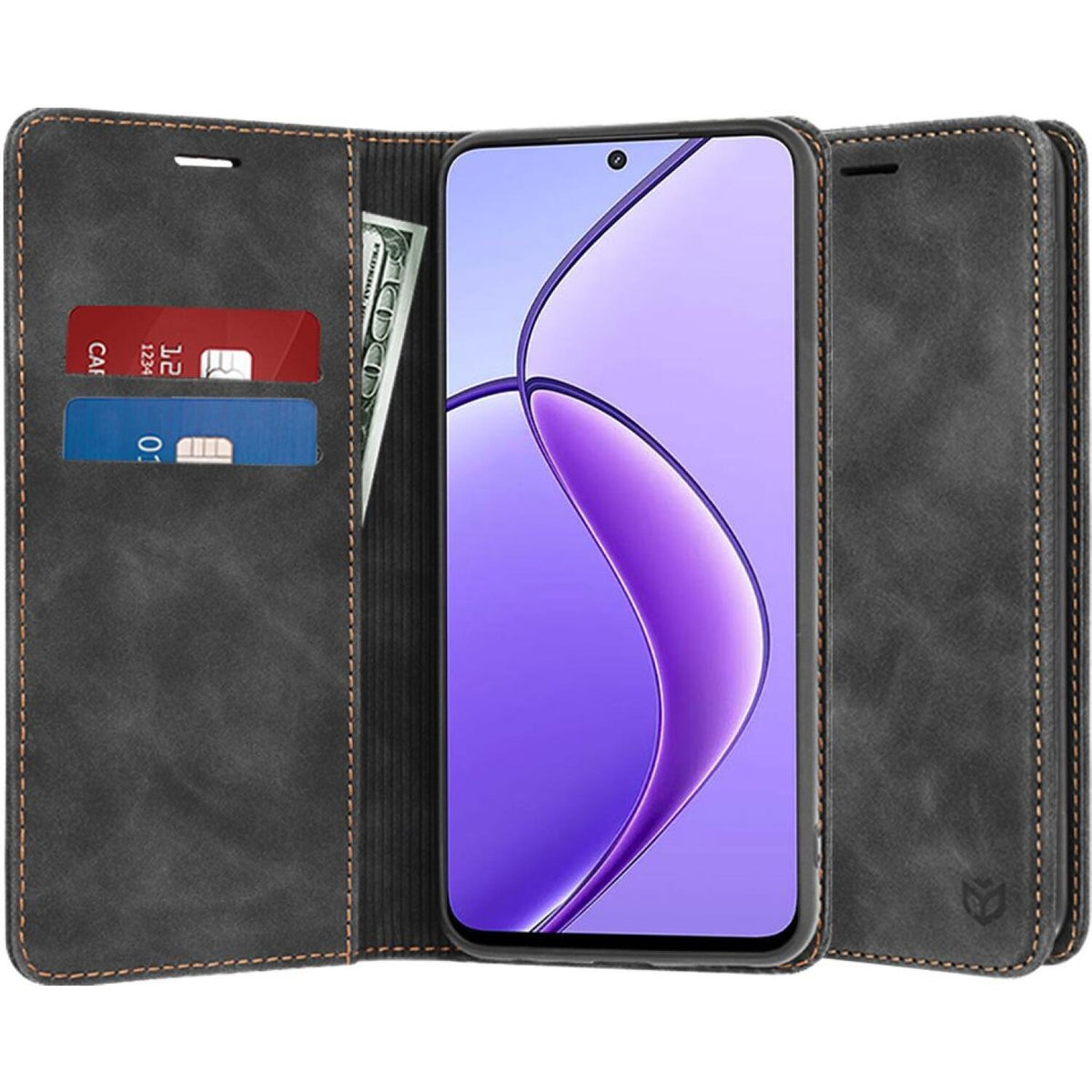 Θήκη Realme 12 5G / 12x 5G Techsuit Confy Cover Πορτοφόλι - Black (5949419190245)