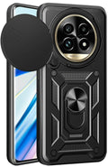 Θήκη Realme 13 Pro / 13 Pro Plus - Bodycell Armor Slide Ανθεκτική με Κάλυμμα για την Κάμερα & Μεταλλικό Ring Holder - Black (